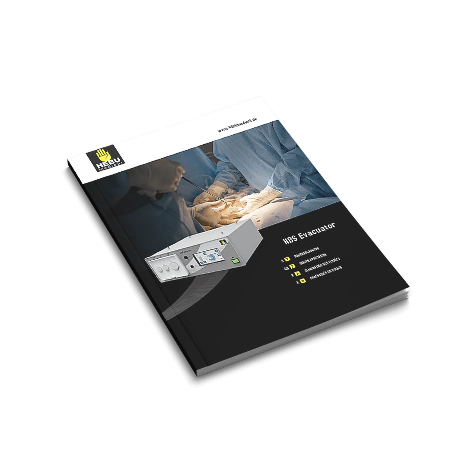 Katalog zum HBS Evacuator für elektrochirurgische Anwendungen von HEBUmedical